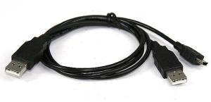Cordon MINI USB  USB A x2