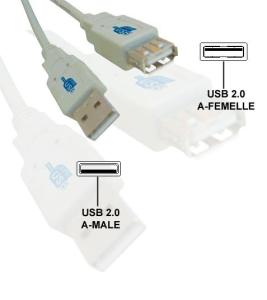 Rallonge USB2.0 A/A M/F