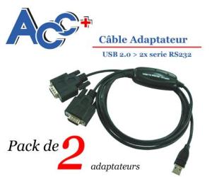 Cordon USB2 vers 2 Série